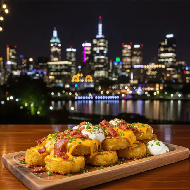 Aussie Loaded Potato Hash Bites – Specialty appetizer recipe from Australia
