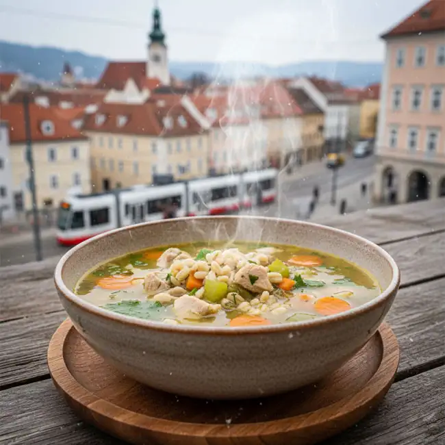 Rustic Australian Chicken and Barley Soup – Specialty soup recipe from Australia