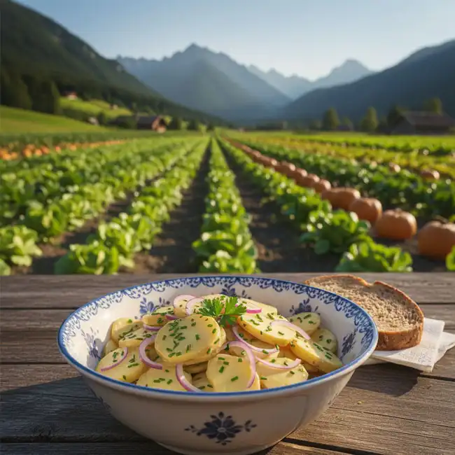 Erdäpfelsalat – Popular salad recipe from Austria