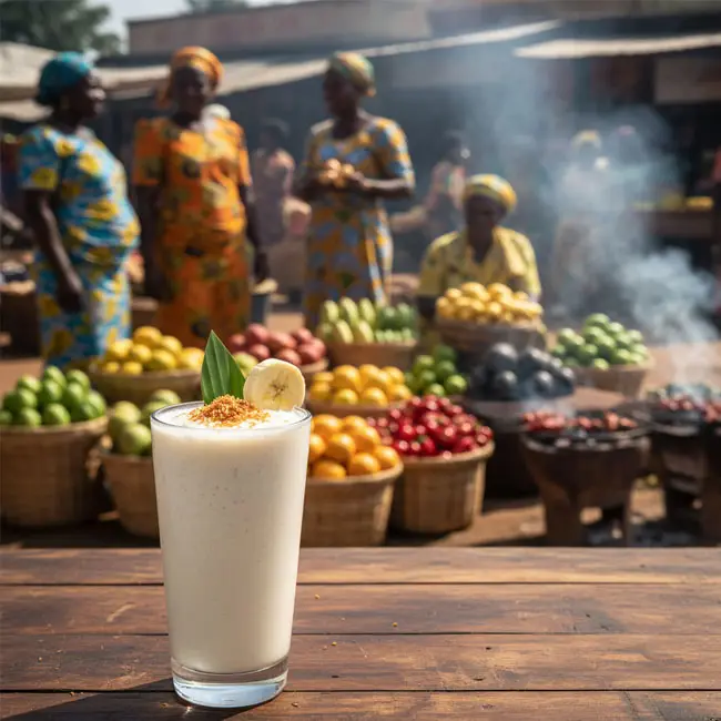 Banana Coconut Smoothie – Quick drink recipe from Gabon