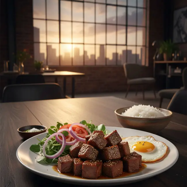 Beef Lok Lak – Classic main dish recipe from Cambodia