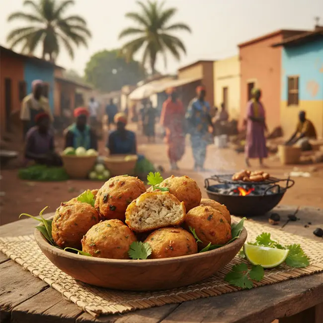 Bolinhos de Mancarra com Peixe – Easy appetizer recipe from Guinea-Bissau