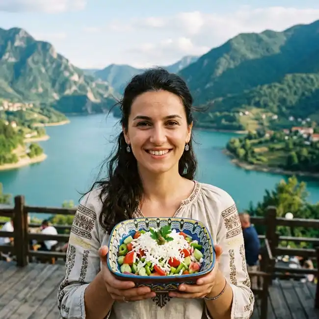 Classic Shopska-Style Salad – Family salad recipe from Bosnia and Herzegovina