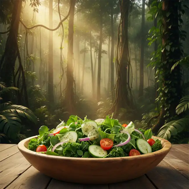 Salada de Folhas e Tomate com Vinagrette Leve – Healthy salad recipe from Brazil