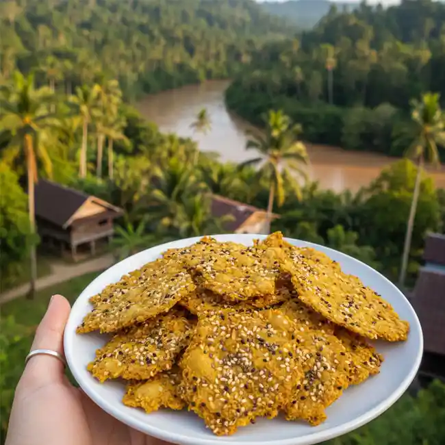 Crispy Coconut Turmeric Seed Crackers – Keto snack recipe from Brunei