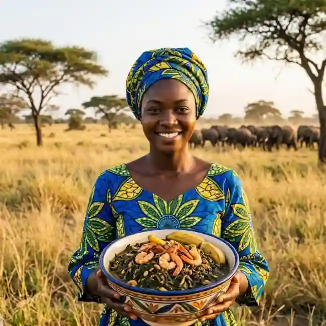 Ndolé – Authentic Street Food main dish recipe from Cameroon
