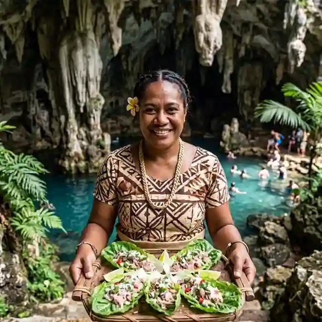 Coconut Tuna Tongan Lettuce Cups – High-Protein appetizer recipe from Tonga