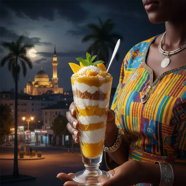 Creamy Coconut & Mango Parfait – High-Protein dessert recipe from Côte d’Ivoire