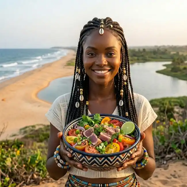 Fresh Tuna and Tomato Coastal Salad – Fitness salad recipe from Côte d’Ivoire