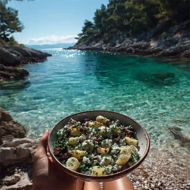 Croatian Potato Herb Salad – Specialty salad recipe from Croatia
