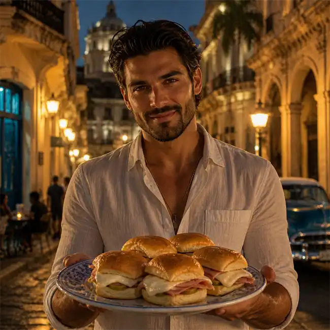 Cuban Ham & Cheese Sliders – Holiday snack recipe from Cuba