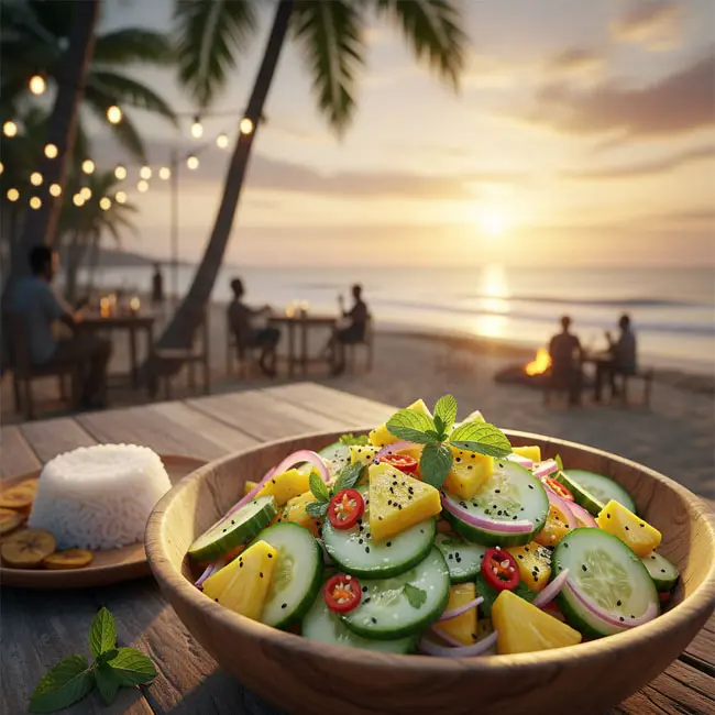 Cucumber and Pineapple Salad – Quick salad recipe from Gabon