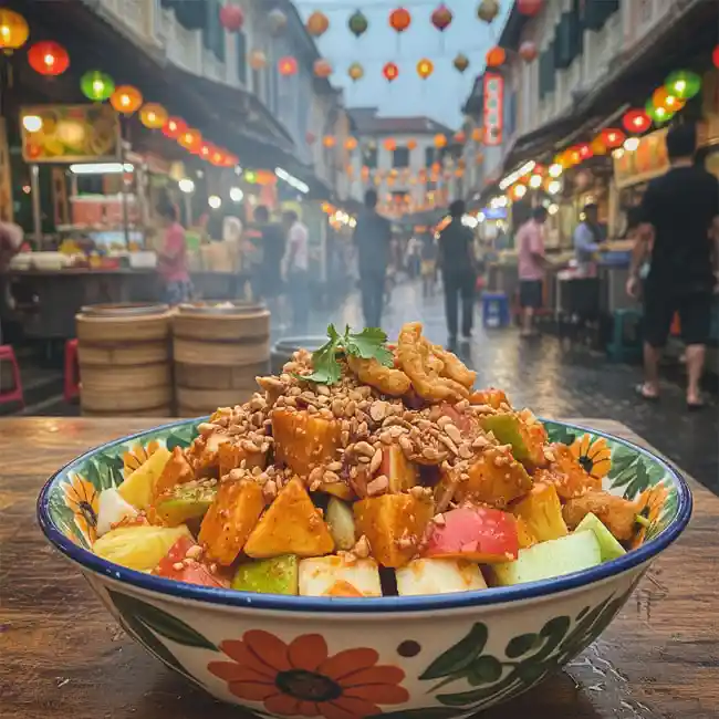 Festive Malaysian Fruit Salad with Tangy Dressing – Holiday salad recipe from Malaysia