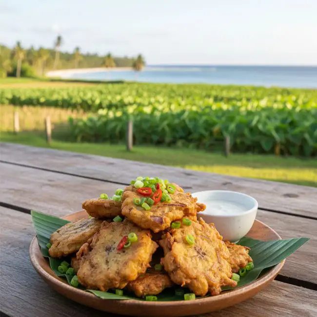 Savory Banana & Onion Fritters – Tasty snack recipe from Fiji