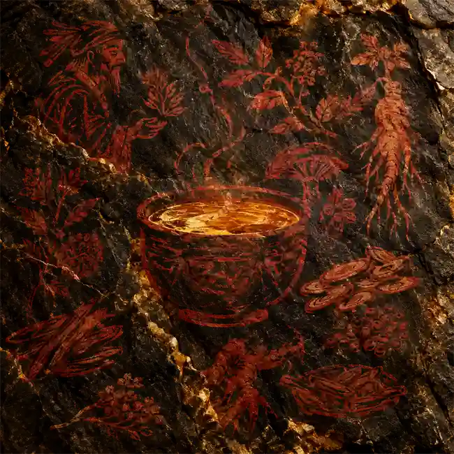 Emperor Shennong’s Divine Amber Herbal Infusion – sacred infusions and botanical tonics recipe from Five Emperors Era