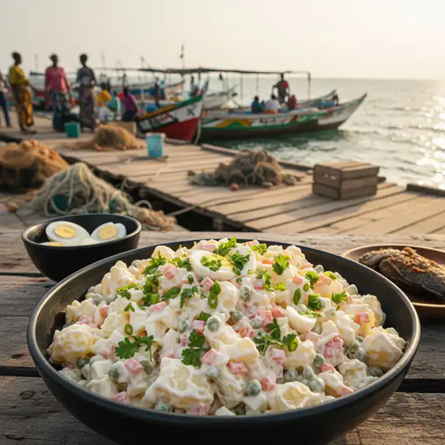 Gambian Creamy Potato Salad – Easy salad recipe from Gambia