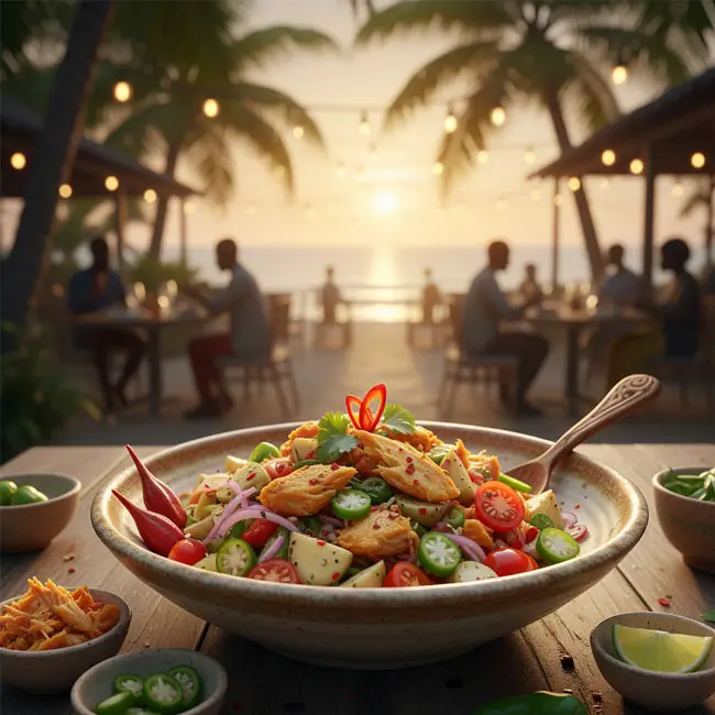 Garden Egg & Smoked Fish Salad – Beginner-friendly salad recipe from Ghana