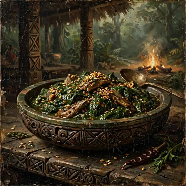 The Queen Mothers Emerald Abom – aristocratic garden greens salad recipe from Ghana
