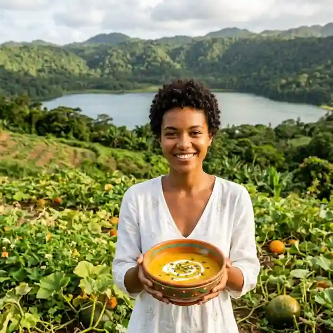 Creamy Island Pumpkin & Ginger Soup – Healthy soup recipe from Grenada
