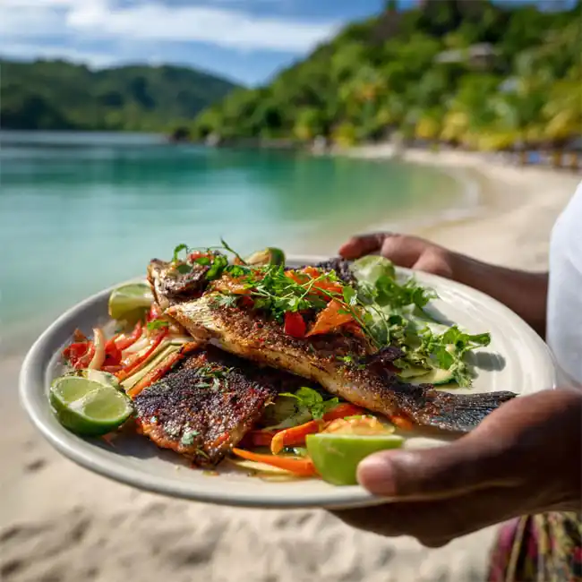 Grilled Fish with Caribbean Herbs – Lifestyle main dish recipe from Grenada
