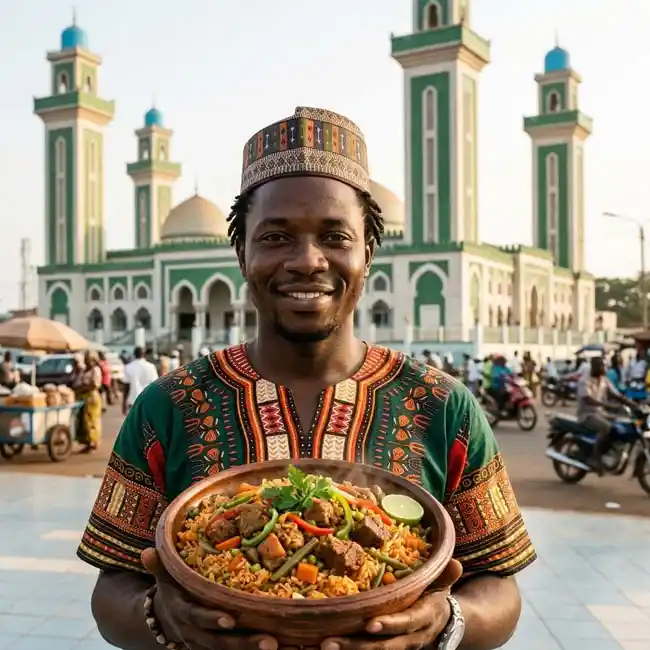 Jollof Rice with Beef and Vegetables – Weeknight main Dish recipe from Guinea