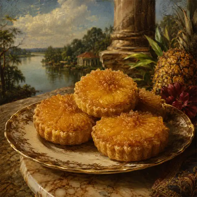 Golden Demerara Pineapple Tarts – royal court side-bites snack recipe from Guyana