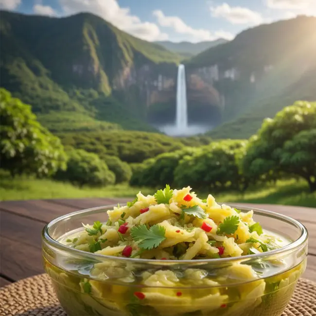 Tangy Green Mango Sour – Vegetarian sauce recipe from Guyana