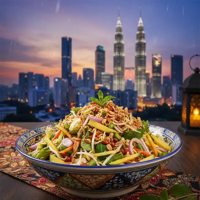 Hearty Malaysian Mixed Vegetable Holiday Salad – Celebration salad recipe from Malaysia