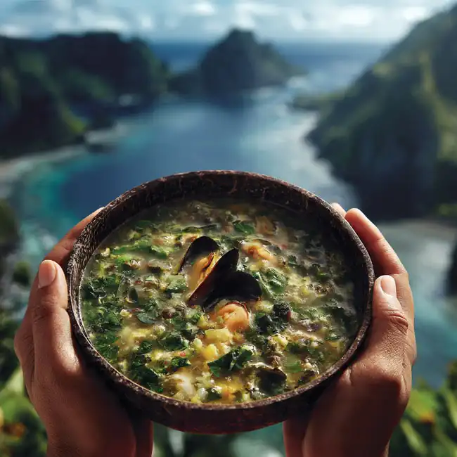 Hearty Tongan Seafood Protein Soup – Fitness soup recipe from Tonga