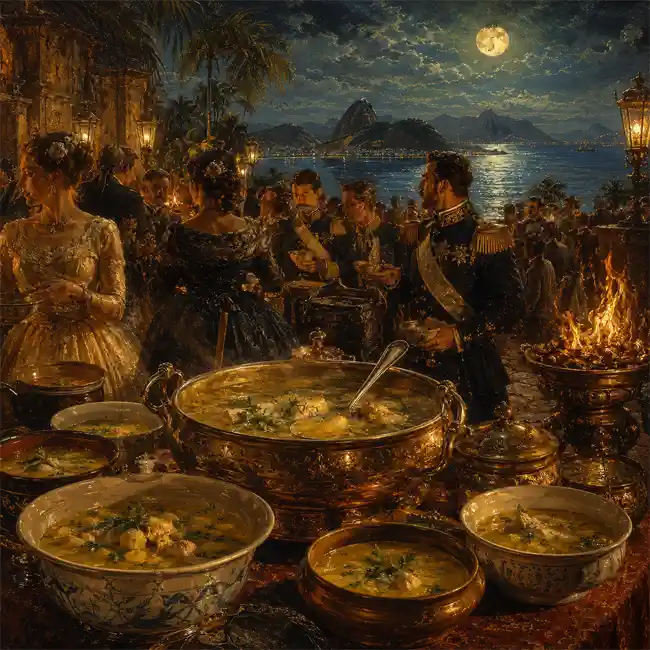 Imperial Brazilian Golden Broth with Chicken, Roots and Garden Herbs – royal court broths soup recipe from Brazil