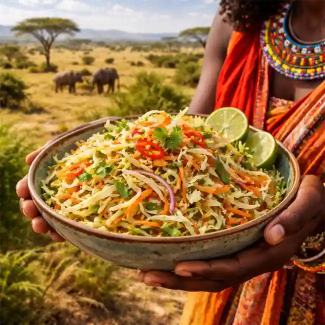 Kenyan Cabbage and Carrot Salad – Summer salad recipe from Kenya