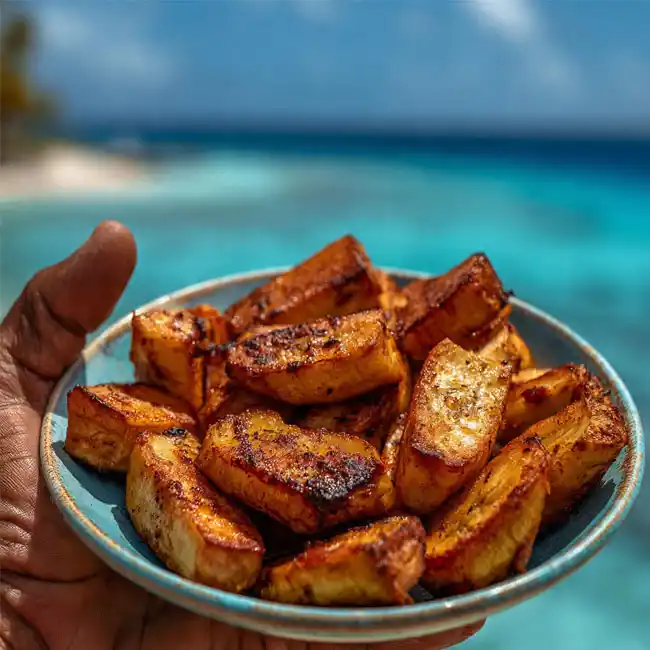 Pan-Fried Butter Sweet Potatoes & Bananas – Weeknight snack recipe from Kiribati