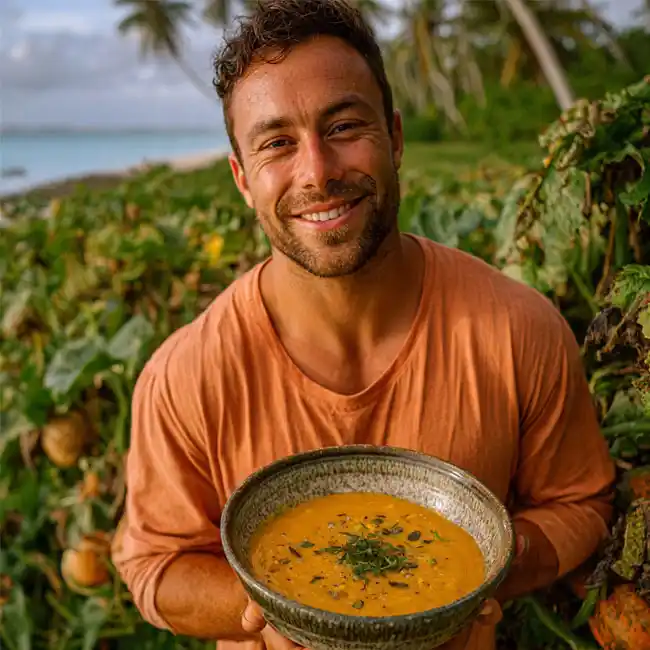 Pumpkin Coconut Soup – Weeknight soup recipe from Kiribati