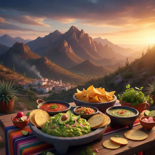 Guacamole & Salsa Platter – Family appetizer recipe from Mexico