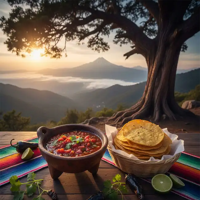 Salsa Roja con Tostadas – Family snack recipe from Mexico