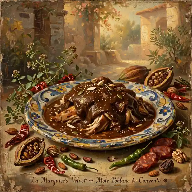 The Marquise's Velvet Mole Poblano de Convento – signature royal sauces recipe from Mexico