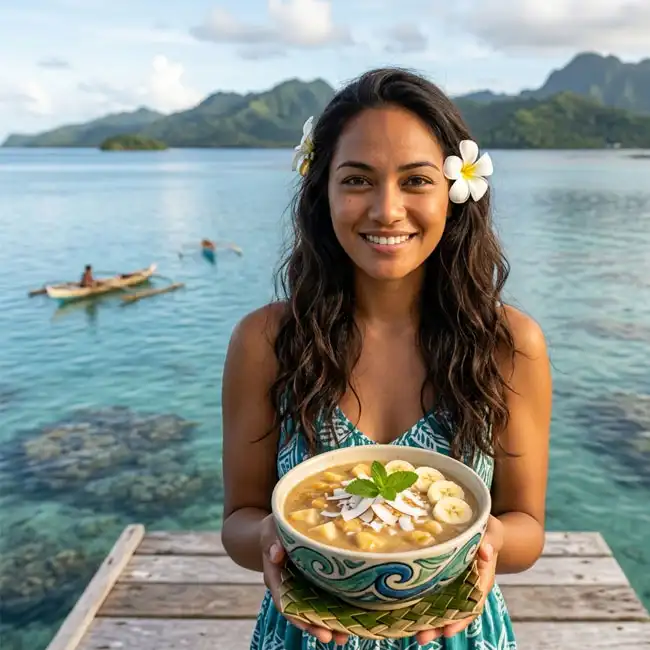 Coconut Banana Island Pudding – Budget-Friendly dessert recipe from Micronesia