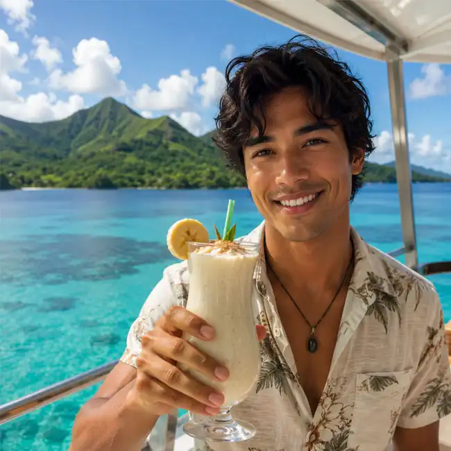 Creamy Banana Coconut Shake – Affordable drink recipe from Micronesia