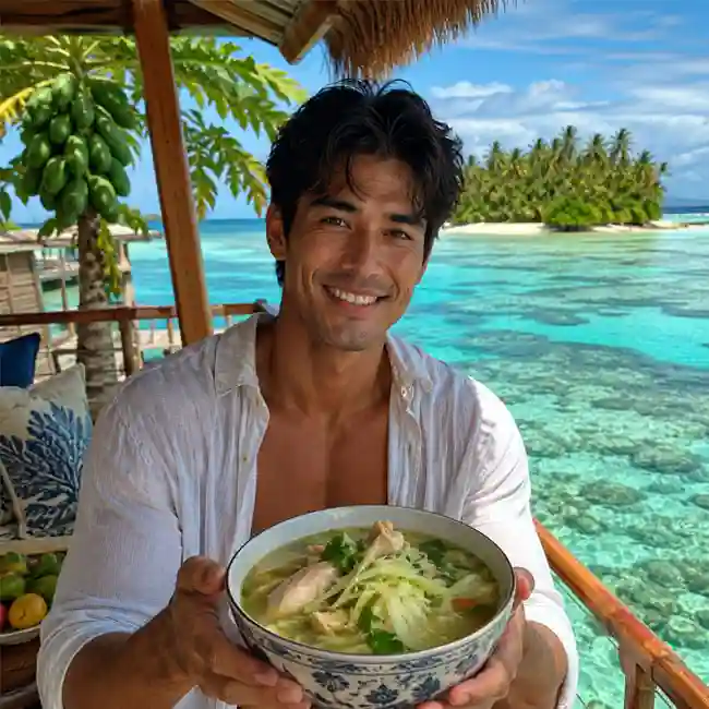 Island-Style Chicken and Green Papaya Soup – Affordable soup recipe from Micronesia