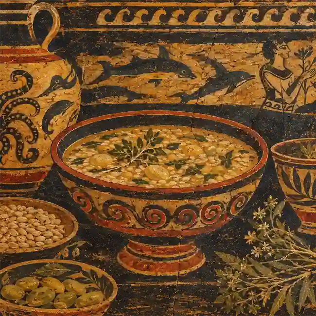 The Minoan Dawn Soup – clay-pot broths and stews recipe from Minoan Crete