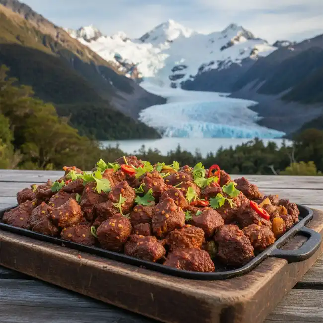 Spicy Baked Kiwi-Style Meat Tray – Specialty main dish recipe from New Zealand
