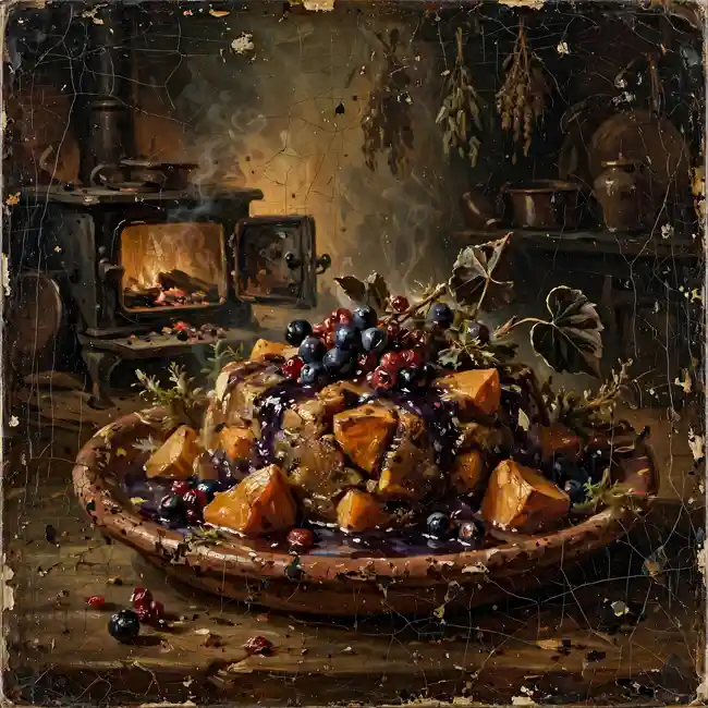 Sweet Kūmara & Native Berry Hearth Pudding – grand finales dessert recipe from New Zealand