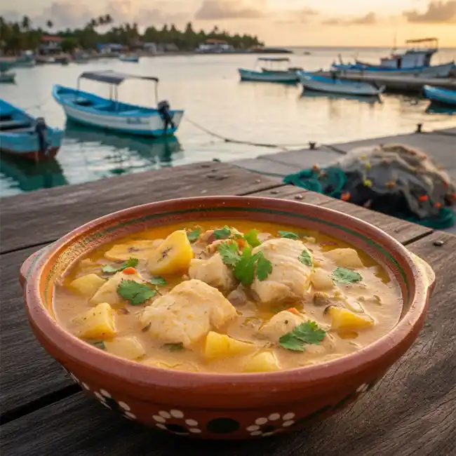 Panamanian Coconut Fish Stew – Dinner main dish recipe from Panama