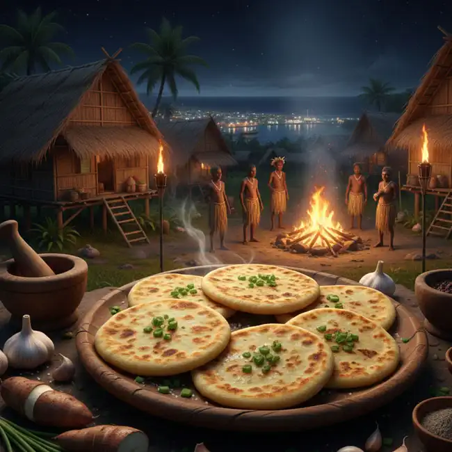 Cassava Garlic Flatbread – Specialty bread recipe from Papua New Guinea