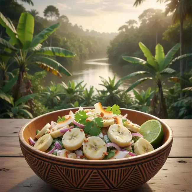 Island Green Banana Salad – Tasty salad recipe from Papua New Guinea