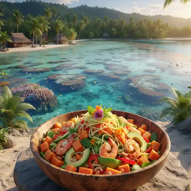 Tropical Papaya Garden Salad – Specialty salad recipe from Papua New Guinea