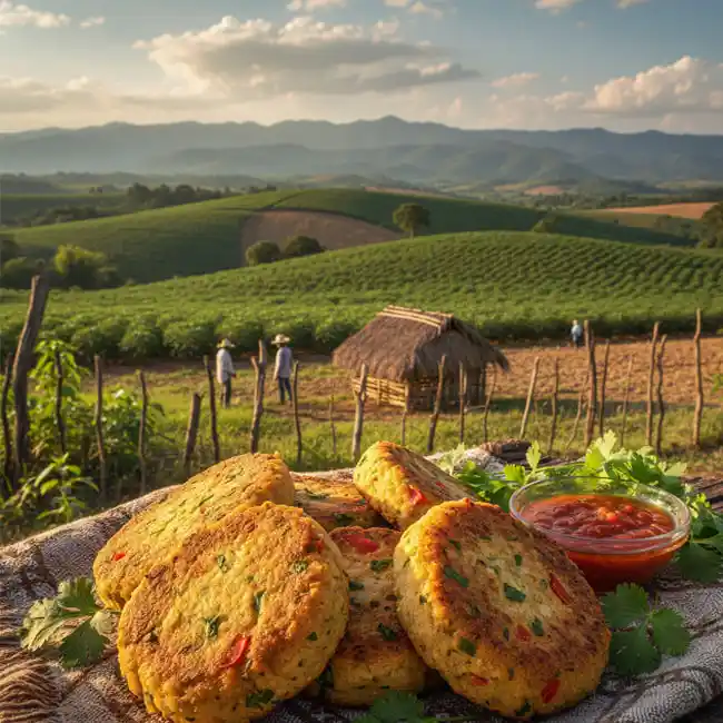 Soft Cassava & Vegetable Patties – Vegetarian snack recipe from Paraguay