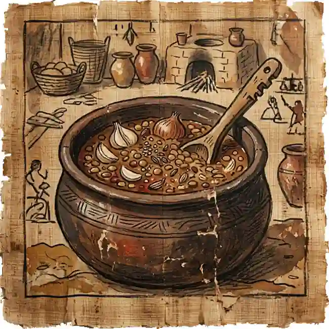 Pharaoh Era Lentil Clay-Pot Stew – clay-pot broths and stews recipe from Ancient Egyptian