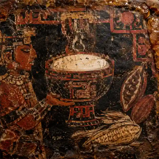 Sacred Dawn Elixir — Frothed White Maize and Cacao Ritual Drink – sacred infusions and botanical tonics recipe from Pre-Classic Maya