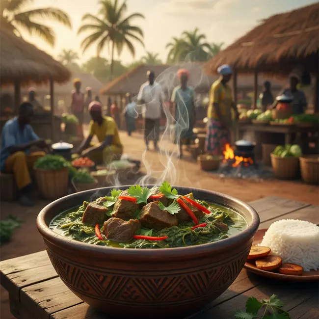 Saka Saka, Pondu – Easy sauce recipe from Gabon